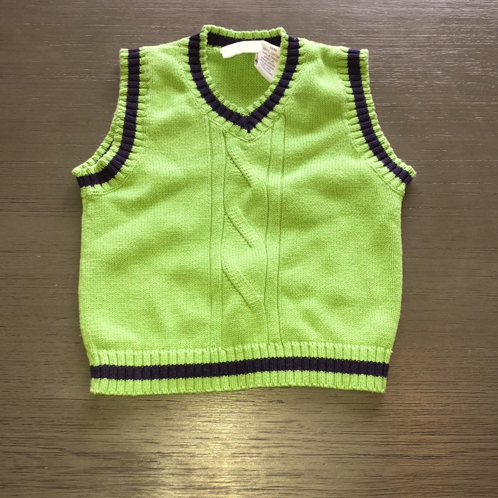 Kids Corner Green Vest EUC Size 18M